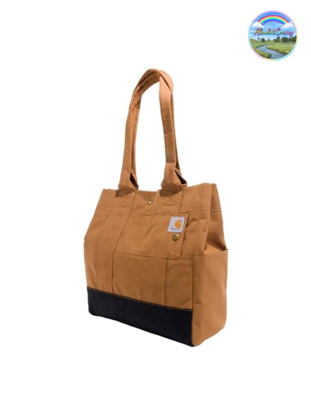 Water Resistant 600D Nylon Snap Tote Bag with Interior Pockets